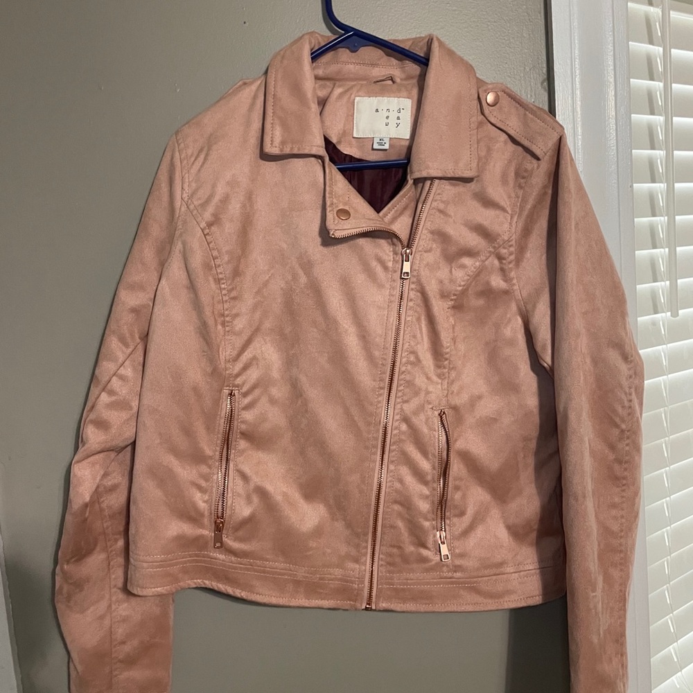 Pink suede jacket